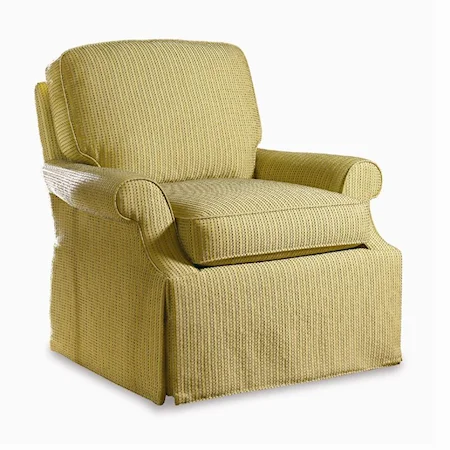 Motion Swivel Chair with Rolled Arms